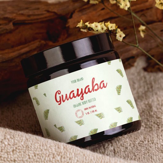 Tropische Kleurrijke Cosmetica Jar Wrap Around Lab Waterfles Etiket