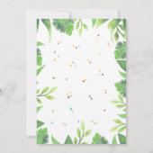 Tropische Kleurrijke Dinosaurussen Verjaardag Uitn Kaart (Achterkant)