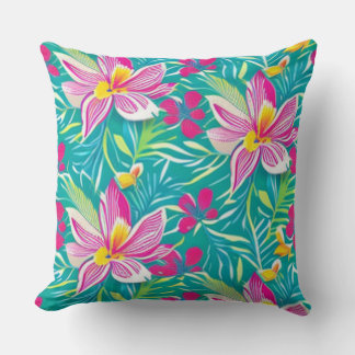 Tropische kleurrijke flessen Blauwgroen, roze, gee Kussen