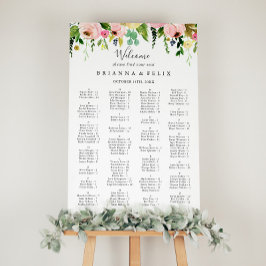 Tropische kleurrijke Herfst - Alfabetische zetgraf Poster