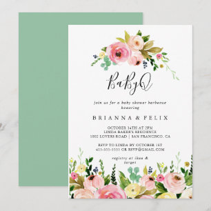 Tropische kleurrijke Herfst BabyQ Baby shower Barb Kaart