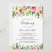 Tropische kleurrijke herfst bloemendoop kaart (Voorkant)