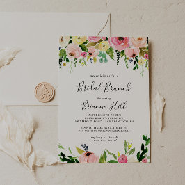 Tropische kleurrijke Herfst bruids brunch Vrijgeze Kaart