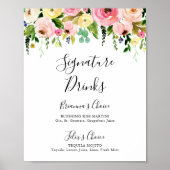 Tropische Kleurrijke Herfst Signature Dranken Bord Poster (Voorkant)