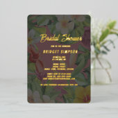 Tropische kleurrijke hibiscus Hawaïaanse zomer bru Folie Uitnodiging (Staand Voorkant)