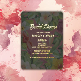 Tropische kleurrijke hibiscus Hawaïaanse zomer bru Folie Uitnodiging