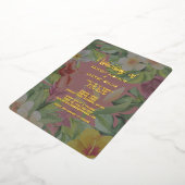 Tropische kleurrijke hibiscus Hawaïaanse zomer bru Folie Uitnodiging (Gedraaid)