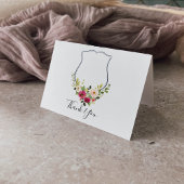 Tropische kleurrijke rest Floral vouwt het huwelij Bedankkaart