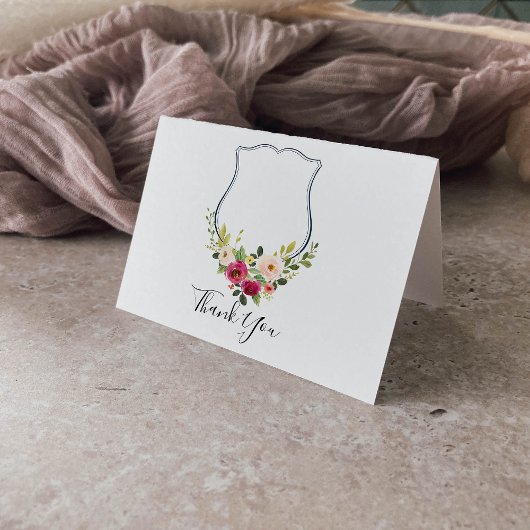 Tropische kleurrijke rest Floral vouwt het huwelij Bedankkaart