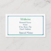 Tropische, kleurrijke touchpalmboom met strand visitekaartje (Achterkant)