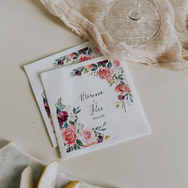 Tropische Kleurrijke Zomer Bloemen Minimalistische Servet