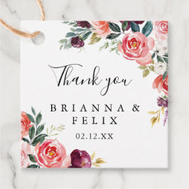 Tropische Kleurrijke Zomer Bloemige Minimalistisch Bedankjes Labels