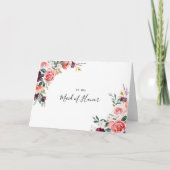 Tropische Kleurrijke Zomer Bruiloft Dank Je Bedankkaart (Voorkant)