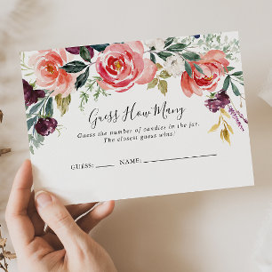 Tropische kleurrijke zomer raden hoeveel spel Kaar Visitekaartje