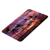 Tropische kleurrijke zonsondergang "Save the Date" Magneet (Linkerzijde)