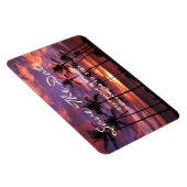 Tropische kleurrijke zonsondergang "Save the Date" Magneet (Rechterzijde)