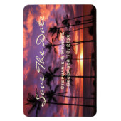 Tropische kleurrijke zonsondergang "Save the Date" Magneet (Verticaal)