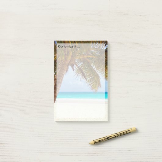 Tropische koelingsband post-it® notes (Op bureau)