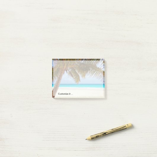 Tropische koelingsband post-it® notes (Op bureau)