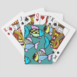 Tropische Koi Go Fish Feestelijke & Pret Playing C Pokerkaarten