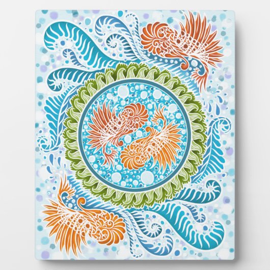 Tropische Koi Mandala Fotoplaat (Voorkant)