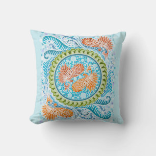 Tropische Koi Mandala Levendige Ocean Zen Art Kussen