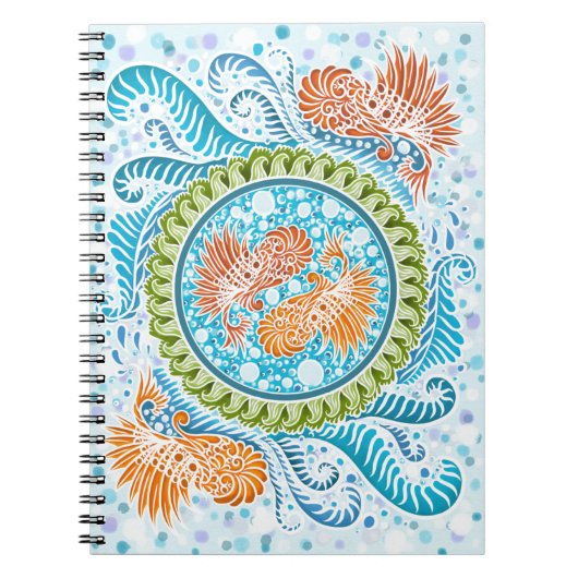 Tropische Koi Mandala Notitieboek (Voorkant)