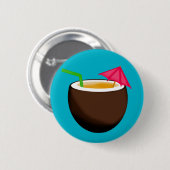 Tropische kokokosDrink Ronde Button 5,7 Cm (Voorkant /achterkant)