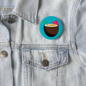 Tropische kokokosDrink Ronde Button 5,7 Cm (In situ)
