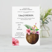 Tropische kokokosgradatie met foto kaart (Staand voorkant)