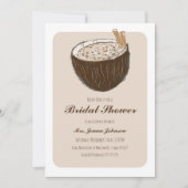 Tropische kokosbridal Shower Invitation Kaart (Voorkant)