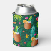 Tropische kokosnoot blikjeskoeler (Blikje Voorkant)