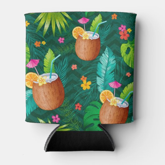 Tropische kokosnoot blikjeskoeler (Voorkant)