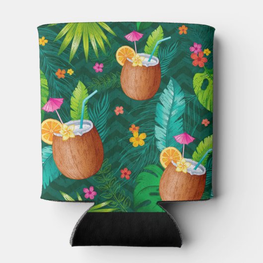 Tropische kokosnoot blikjeskoeler (Achterkant)