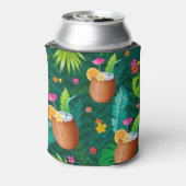 Tropische kokosnoot blikjeskoeler (Blikje Achterkant)