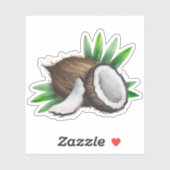 Tropische kokosnoot Die-Cut-Sticker | Kokosse Stic Sticker (Vel)