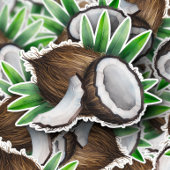 Tropische kokosnoot Die-Cut-Sticker | Kokosse Stic Sticker