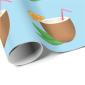 Tropische kokosnoot Drink Cadeaupapier (Rol Hoek)
