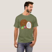 Tropische kokosnoot en fruit t-shirt (Voorkant volledig)