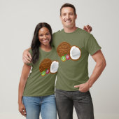 Tropische kokosnoot en fruit t-shirt (Unisex)