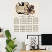 tropische kokosnoot en hebiscus Wedding Seat Poster (Thuiskantoor)