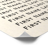 tropische kokosnoot en hebiscus Wedding Seat Poster (Hoek)