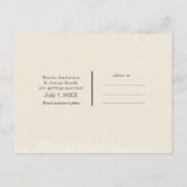  tropische kokosnoot & hibiscus sla de datum op aankondigingskaart (Achterkant)