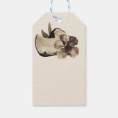  Tropische Kokosnoot & Hibiscus Wedding Party Cadeaulabel (Achterkant)
