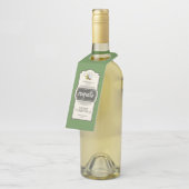 Tropische kokosnoot kerstavond Drink Flessenhanger (Schuin)