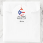 Tropische kokosnoot kerstavond Drink Ronde Sticker (Tas)