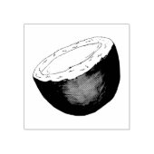 Tropische kokosnoot ruitrubber Stempel (Afrduk)