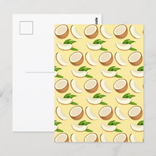 Tropische kokosnoten briefkaart