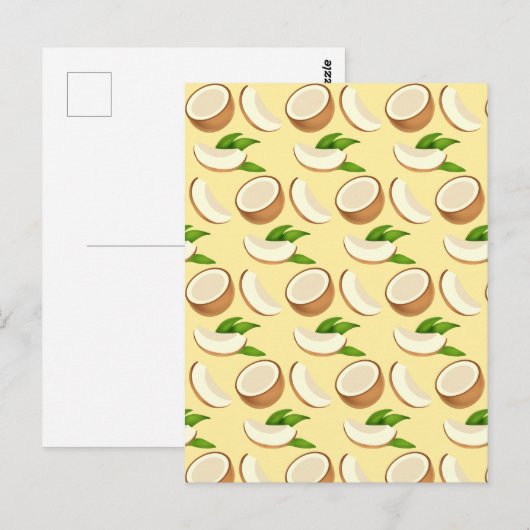 Tropische kokosnoten briefkaart (Voorkant / Achterkant)
