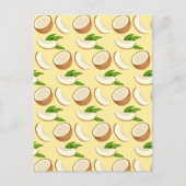 Tropische kokosnoten briefkaart (Voorkant)